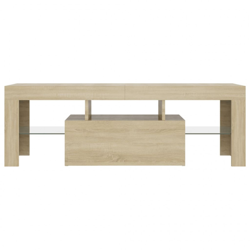 Szafka pod TV z oświetleniem LED, dąb sonoma, 120x35x40 cm