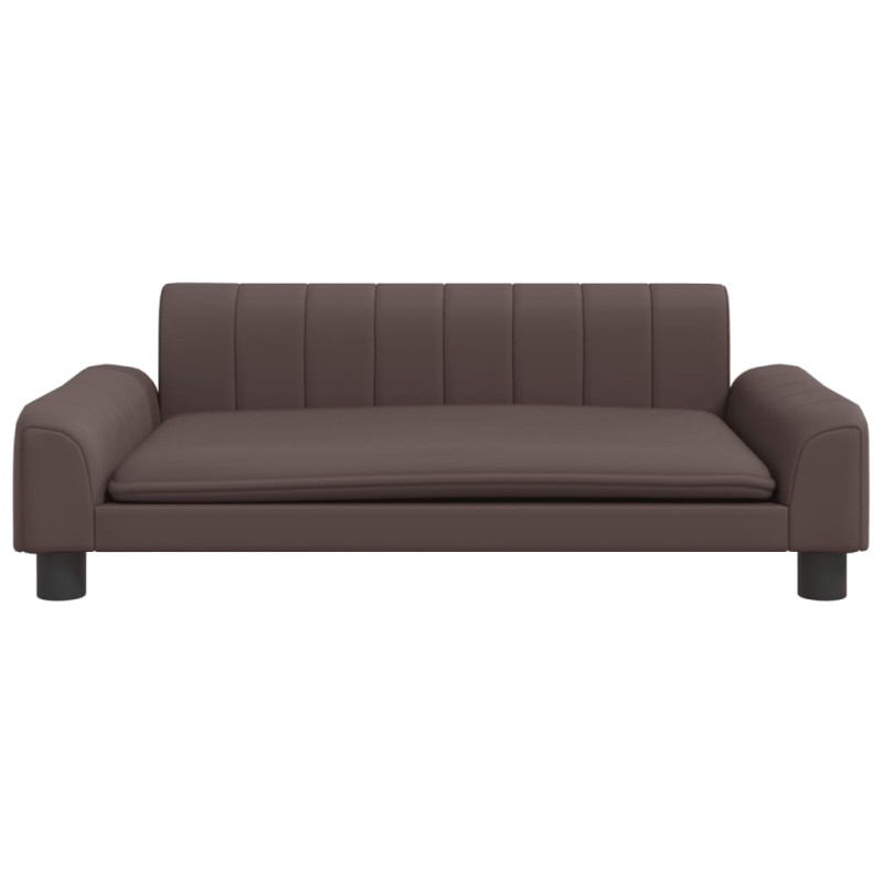 Sofa dla dzieci, brązowa, 90x53x30 cm, sztuczna skóra