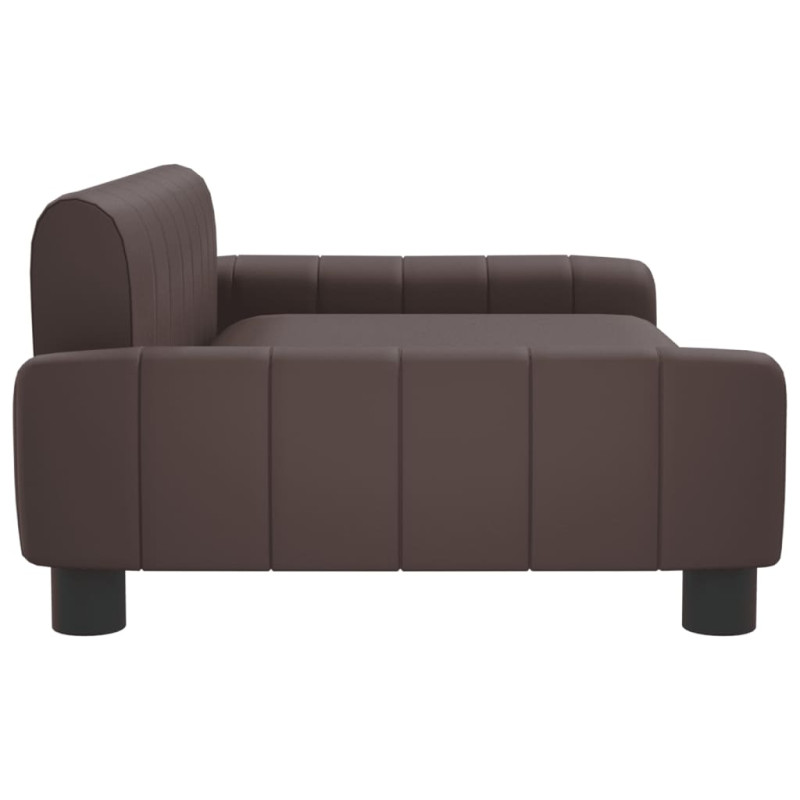 Sofa dla dzieci, brązowa, 90x53x30 cm, sztuczna skóra