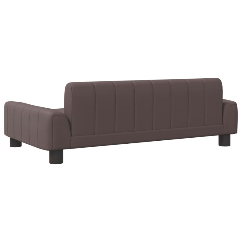 Sofa dla dzieci, brązowa, 90x53x30 cm, sztuczna skóra