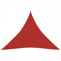 Żagiel przeciwsłoneczny, 160 g/m², czerwony, 4x4x4 m, HDPE