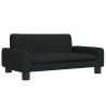 Sofa dla dzieci, czarna, 70x45x30 cm, obita tkaniną