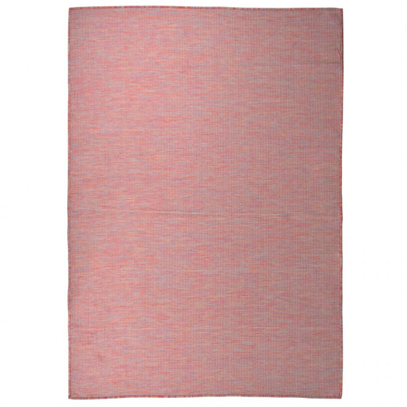 Dywan zewnętrzny o płaskim splocie, 160x230 cm, czerwony