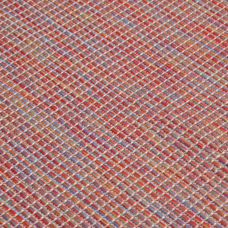 Dywan zewnętrzny o płaskim splocie, 160x230 cm, czerwony