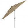 3-poziomowy parasol na aluminiowym słupku, kolor taupe, 3,5 m