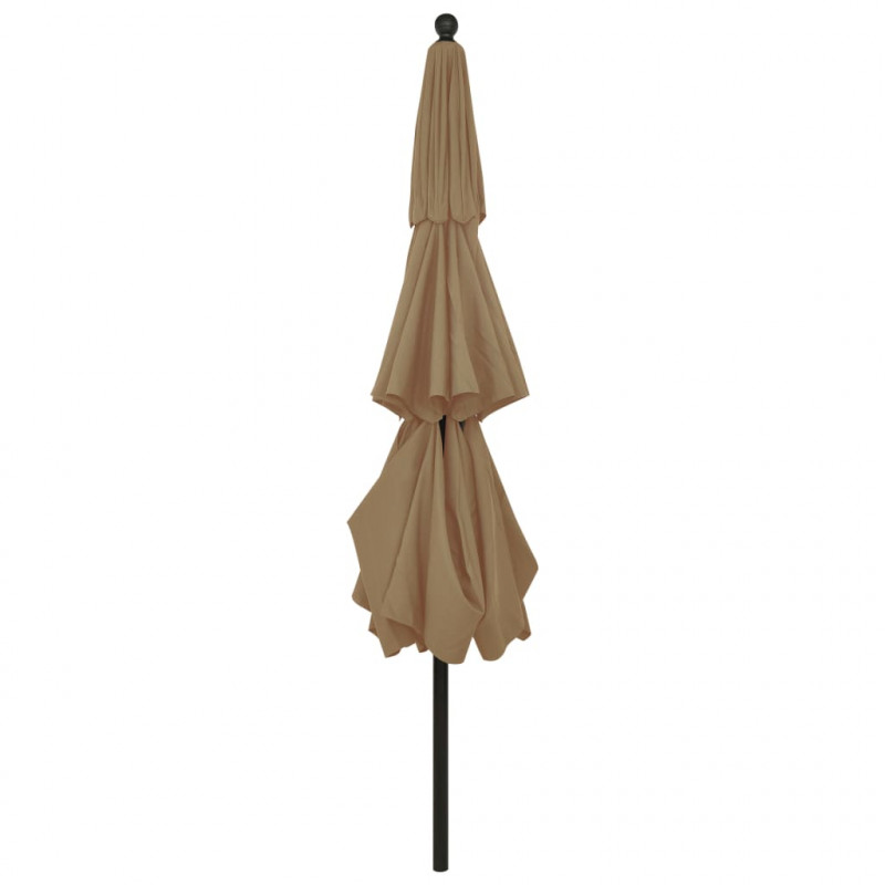3-poziomowy parasol na aluminiowym słupku, kolor taupe, 3,5 m
