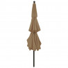 3-poziomowy parasol na aluminiowym słupku, kolor taupe, 3,5 m