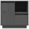 Szafki nocne, 2 szt., szare, 50x34x50 cm, lite drewno sosnowe
