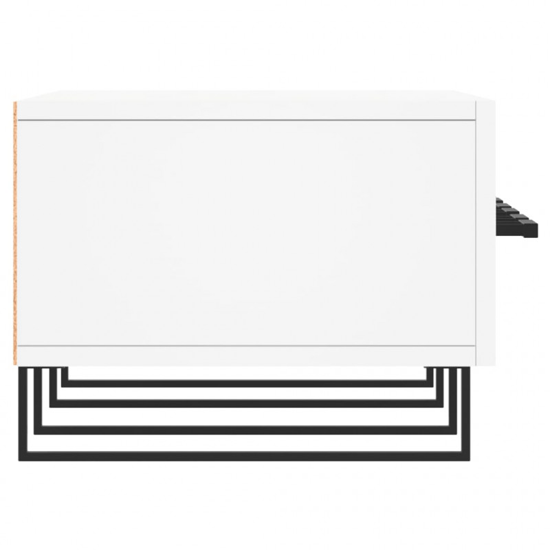Szafka pod TV, biała, 150x36x30 cm, materiał drewnopochodny