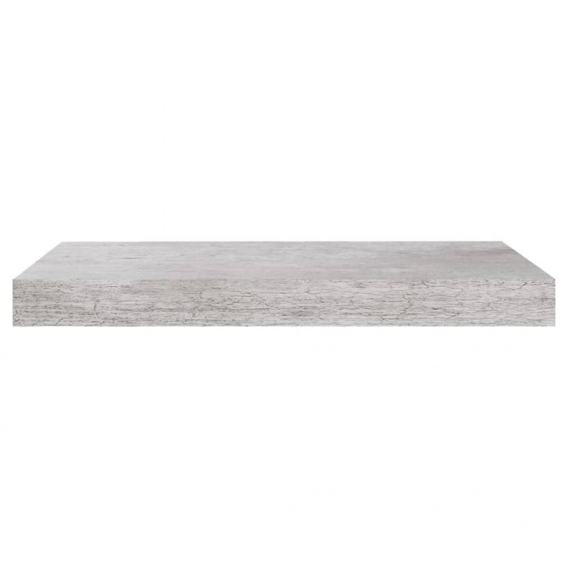 Półki ścienne, 2 szt., szarość betonu, 50x23x3,8 cm, MDF
