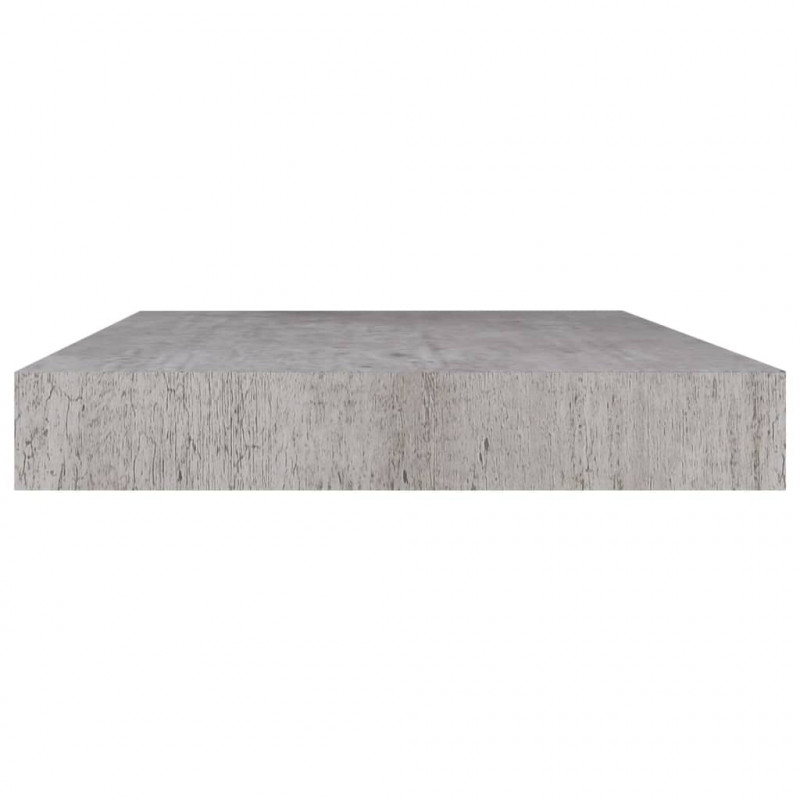 Półki ścienne, 2 szt., szarość betonu, 50x23x3,8 cm, MDF