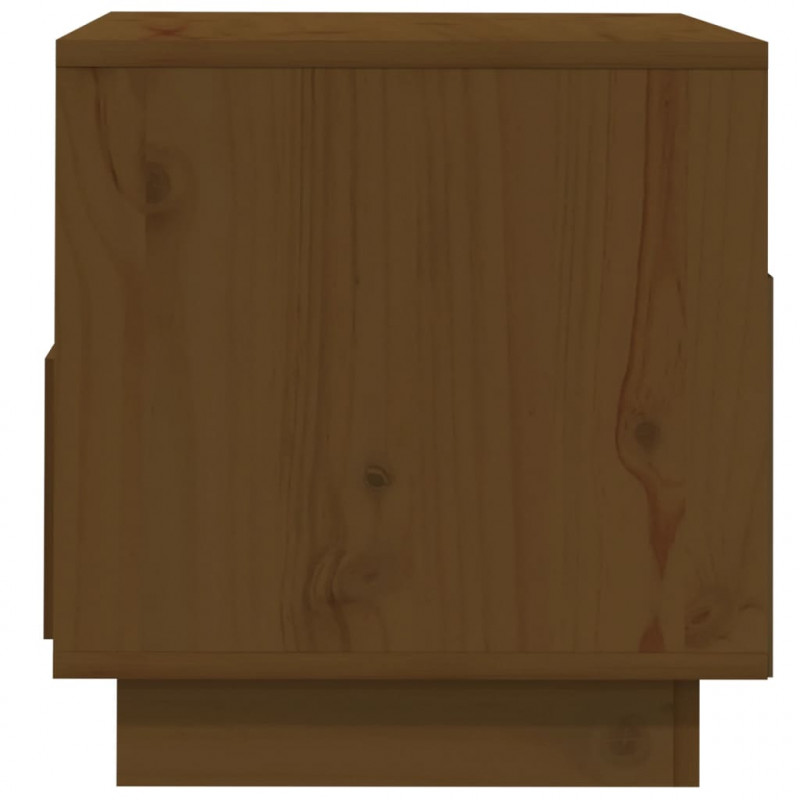 Szafka pod TV, miodowy brąz, 60x35x37 cm, lite drewno sosnowe