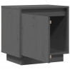 Szafki nocne, 2 szt., szare, 40x30x40 cm, lite drewno sosnowe