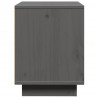 Szafki nocne, 2 szt., szare, 40x30x40 cm, lite drewno sosnowe