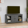 Szafka pod telewizor, szara, 103x36,5x52 cm, drewno sosnowe