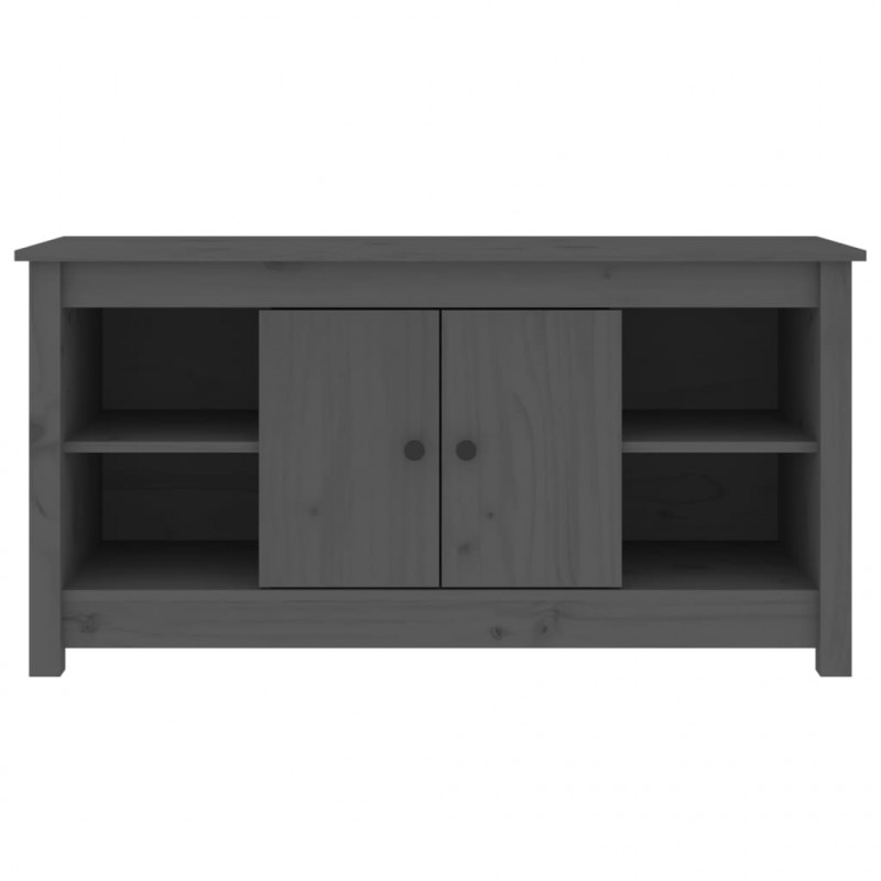 Szafka pod telewizor, szara, 103x36,5x52 cm, drewno sosnowe
