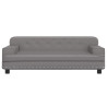 Sofa dla dzieci, szara, 90x53x30 cm, sztuczna skóra