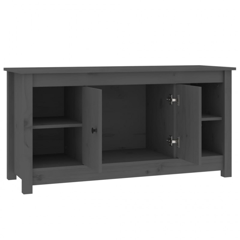 Szafka pod telewizor, szara, 103x36,5x52 cm, drewno sosnowe