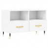 Szafka pod TV, biała, 80x36x50 cm, materiał drewnopochodny