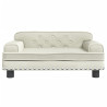 Sofa dla dzieci, kremowa, 70x45x30 cm, aksamit