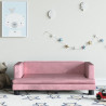 Sofa dla dzieci, różowa, 80x45x30 cm, aksamit