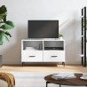 Szafka pod TV, biała, 80x36x50 cm, materiał drewnopochodny
