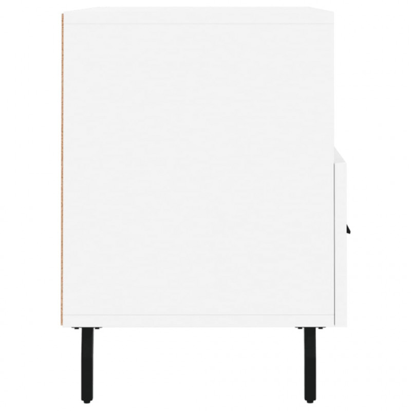 Szafka pod TV, biała, 80x36x50 cm, materiał drewnopochodny
