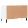 Szafka pod TV, biała, 80x36x50 cm, materiał drewnopochodny