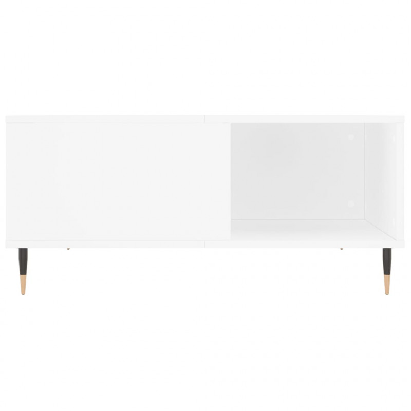 Stolik kawowy, biały 80x80x36,5 cm, materiał drewnopochodny