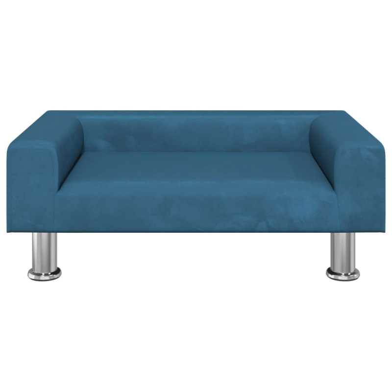 Sofa dla dzieci, niebieska, 70x45x26,5 cm, aksamit