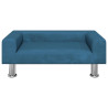 Sofa dla dzieci, niebieska, 70x45x26,5 cm, aksamit
