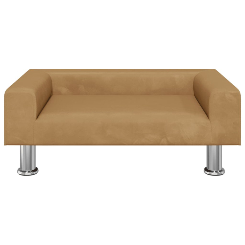 Sofa dla dzieci, brązowa, 70x45x26,5 cm, aksamitna