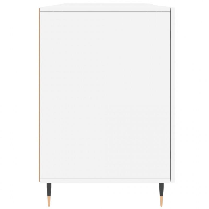 Biurko, białe, 140x50x75 cm, materiał drewnopochodny