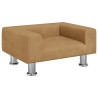 Sofa dla dzieci, brązowa, 50x40x26,5 cm, aksamitna