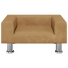 Sofa dla dzieci, brązowa, 50x40x26,5 cm, aksamitna