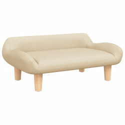 Sofa dla dzieci, kremowa, 70x40x24 cm, obita tkaniną