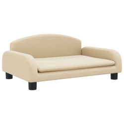 Sofa dla dzieci, kremowa, 70x45x30 cm, obita tkaniną