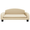 Sofa dla dzieci, kremowa, 70x45x30 cm, obita tkaniną