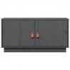 Szafka pod TV, szara, 80x34x40 cm, lite drewno sosnowe