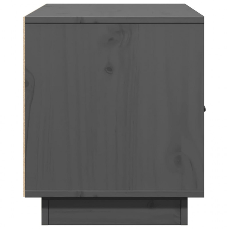 Szafka pod TV, szara, 80x34x40 cm, lite drewno sosnowe
