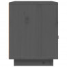Szafki nocne, 2 szt., szare, 40x34x45 cm, lite drewno sosnowe