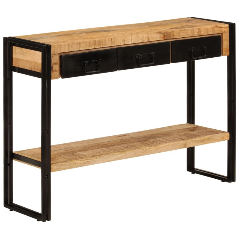 Stolik konsolowy, 110x30x76 cm, lite drewno mango
