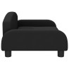 Sofa dla dzieci, czarna, 70x45x30 cm, obita tkaniną