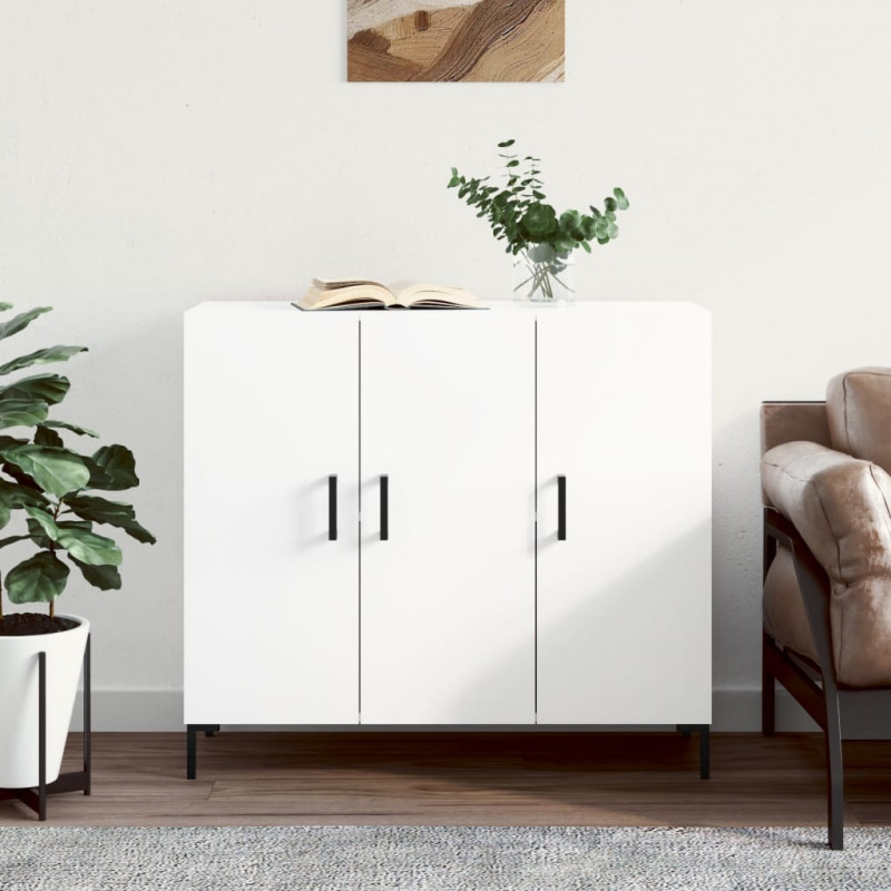 Szafka, biała, 90x34x80 cm, materiał drewnopochodny