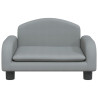 Sofa dla dzieci, jasnoszara, 50x40x30 cm, obita tkaniną