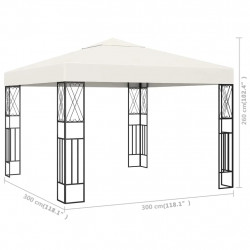 Altana, 3 x 3 m, kremowa, tkanina