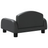 Sofa dla dzieci, czarna, 50x40x30 cm, sztuczna skóra