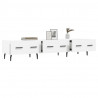 Szafka pod TV, biała, 150x36x30 cm, materiał drewnopochodny