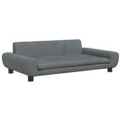 Sofa dla dzieci, ciemnoszara, 100x54x33 cm, aksamit