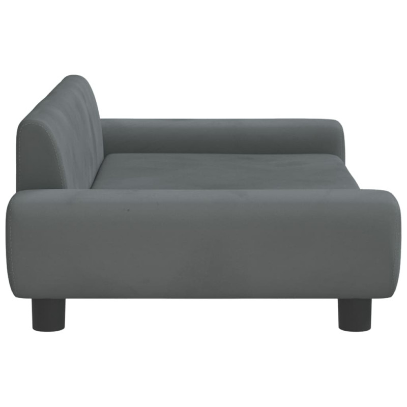 Sofa dla dzieci, ciemnoszara, 100x54x33 cm, aksamit